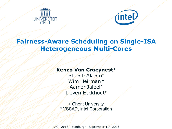 fairness aware scheduling on single isa heterogeneous