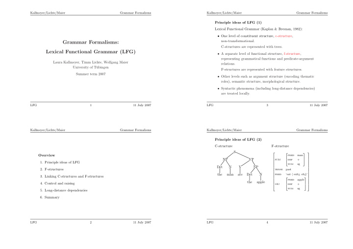 grammar formalisms