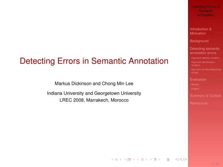 detecting errors in semantic annotation