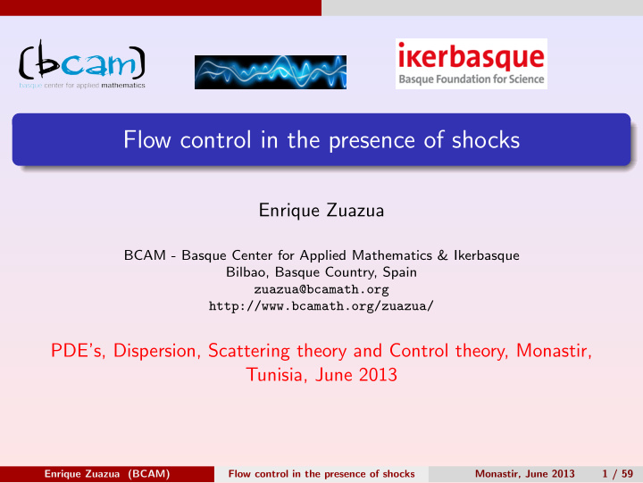 flow control in the presence of shocks