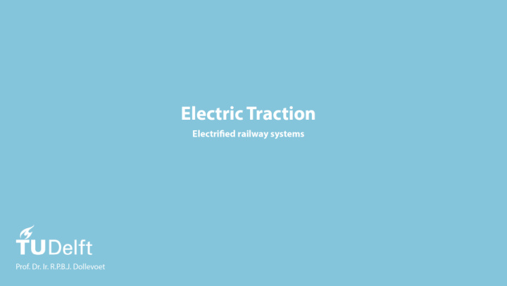 electric traction