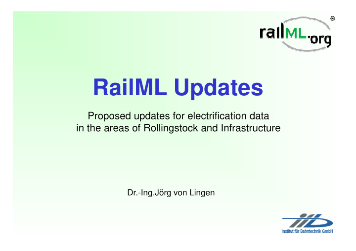 railml updates
