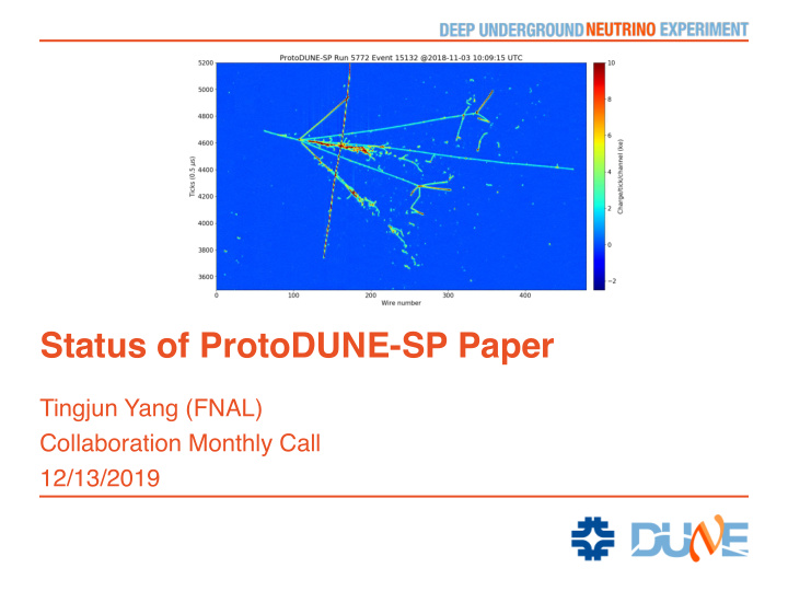 status of protodune sp paper