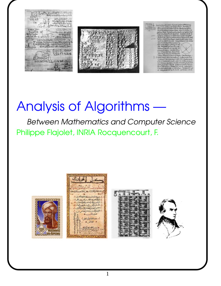 analysis of algorithms