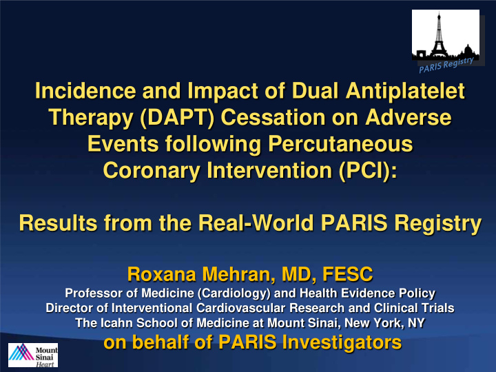 incidence and impact of dual antiplatelet therapy dapt