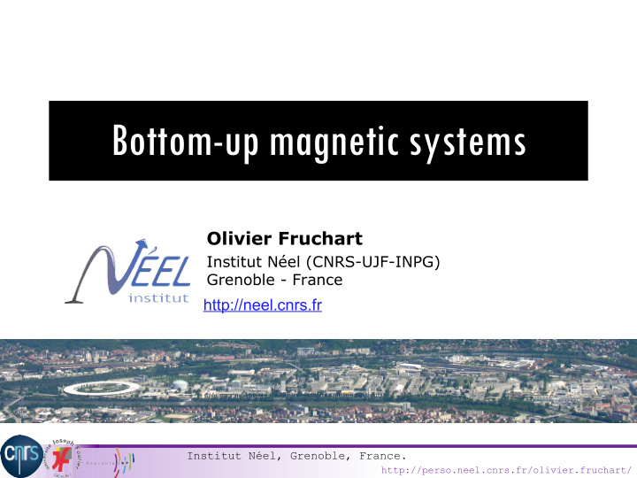 bottom up magnetic systems