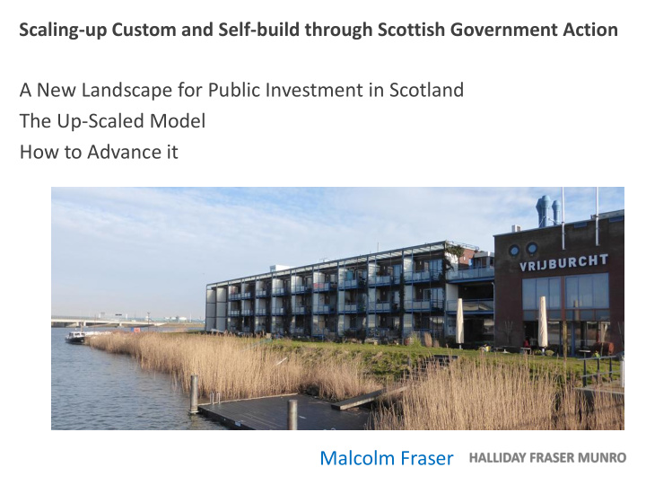 a new landscape for public investment in scotland the up