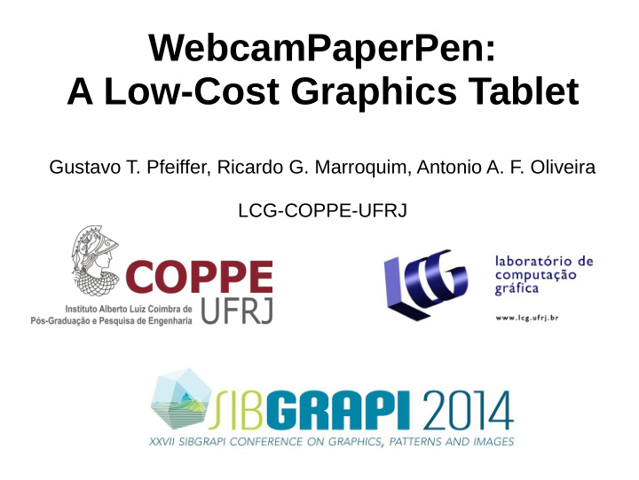 webcampaperpen a low cost graphics tablet