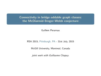 Connectivity in bridge-addable graph classes:  the McDiarmid-Steger-Welsh conjecture  Guillem