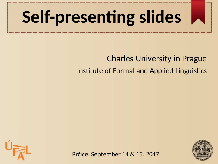 self presentjng slides