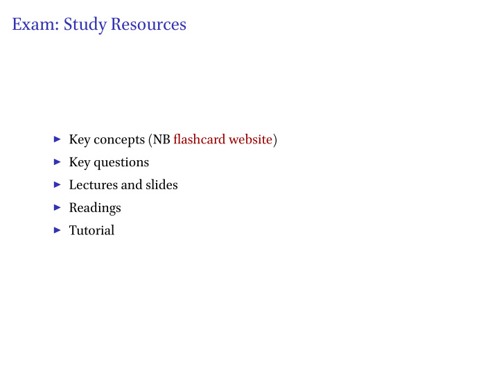 exam study resources