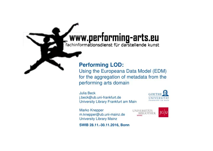 performing lod