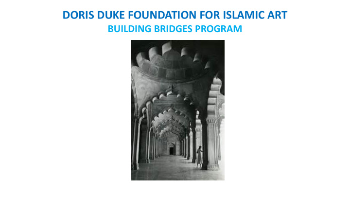 doris duke foundation for islamic art