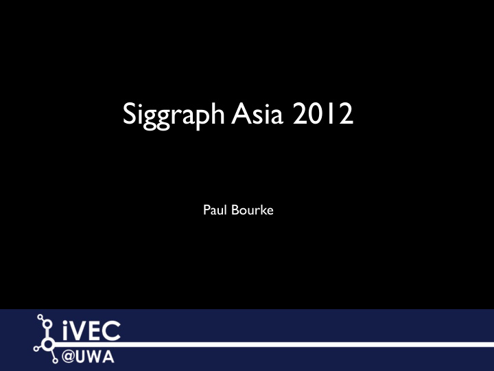 siggraph asia 2012