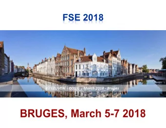 FSE 2018  FSE 2018  Dates: March 5 7, 2018  Program chairs: Maria Naya Plasencia and Florian