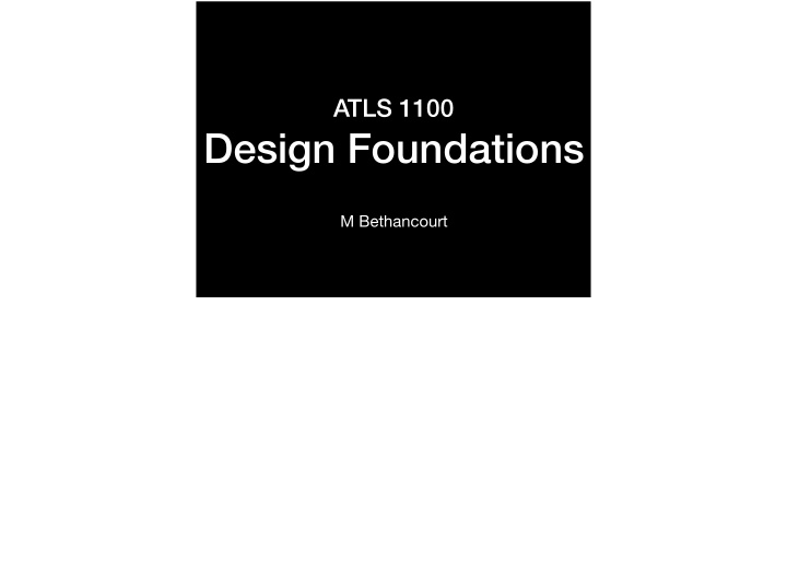 design foundations