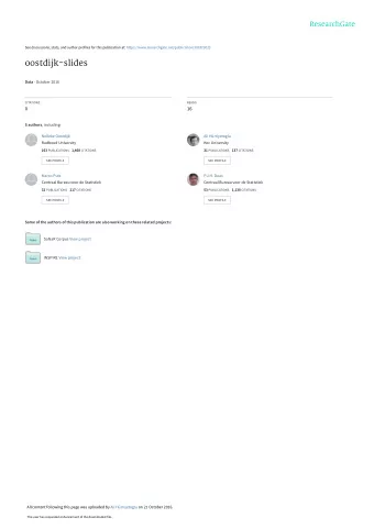 oostdijk-slides Data  October 2016  CITATIONS  READS  0  16 5 authors , including:  Nelleke