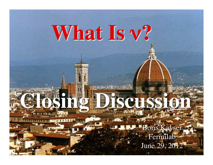 what is what is closing discussion