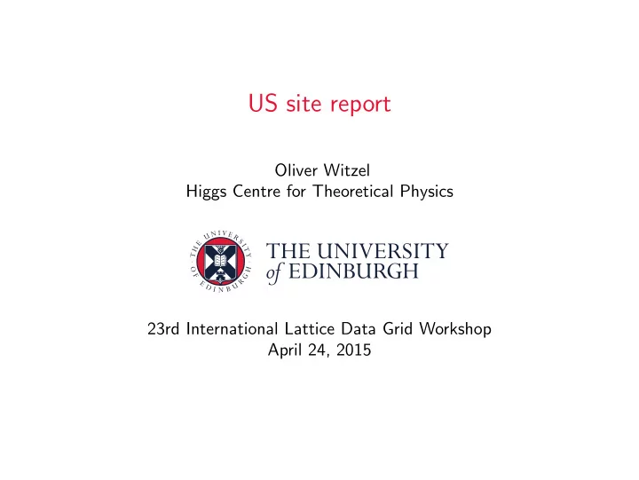 us site report