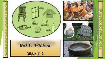 Slides 2-5 LETS RECAP : Copy down memory note and table on the left . Raw materials have not