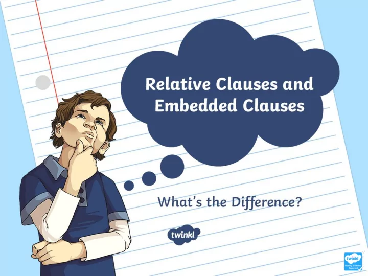 relative clauses and relative pronouns
