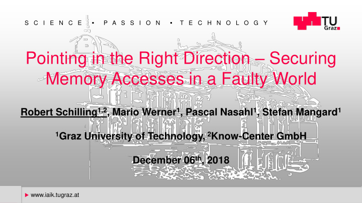 pointing in the right direction securing memory accesses