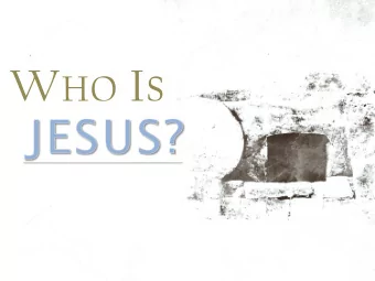 W HO I S O LD T ESTAMENT N EW T ESTAMENT Gospels  Genesis  Ecclesiastes  Matthew  1 Timothy