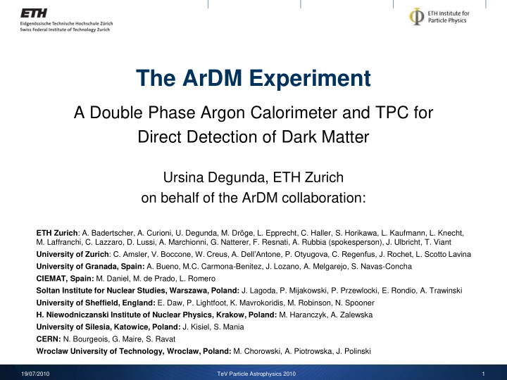 the ardm experiment