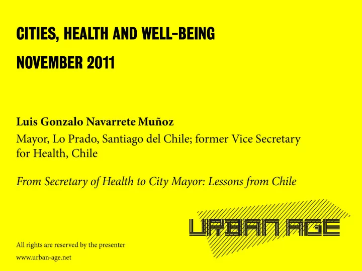 cities health and well being november 2011 democracy