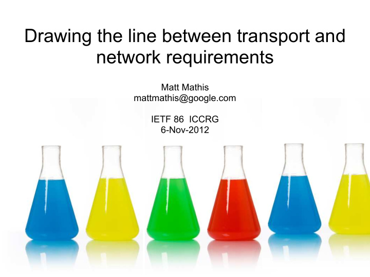 drawing the line between transport and network