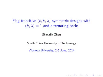 Flag-transitive ( v, k,  ) -symmetric designs with ( k,  ) = 1 and alternating socle  Shenglin