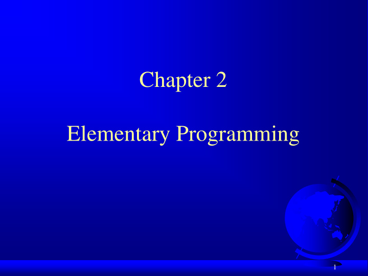 elementary programming