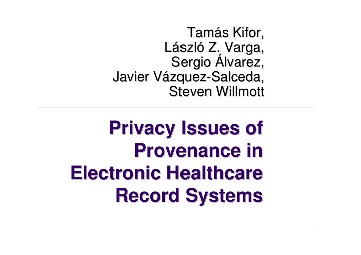 privacy issues of privacy issues of provenance in