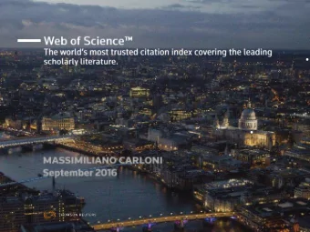 C reation of a new edition within Web of Science Core  Collection with some limitations  All