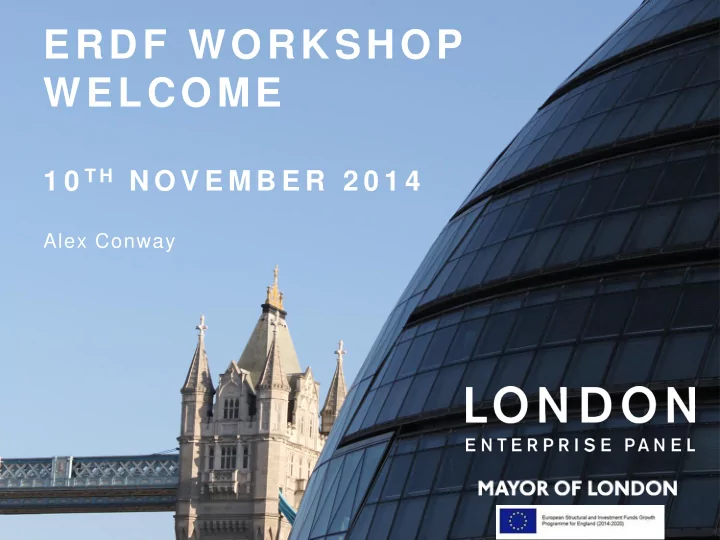 erdf workshop