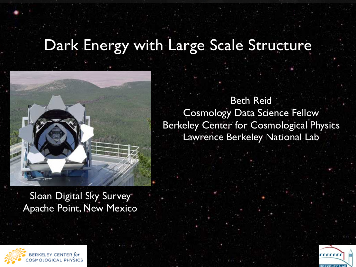dark energy with large scale structure