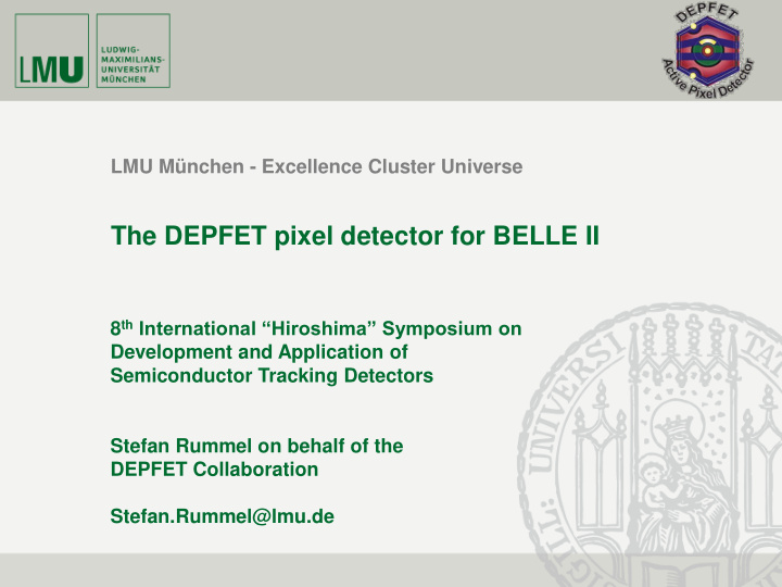 the depfet pixel detector for belle ii