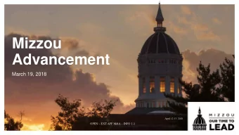 Mizzou  Advancement  March 19, 2018  April 12-13, 2018  OPEN  EXT AFF M&amp;A  INFO 1-1