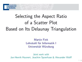 Selecting the Aspect Ratio  of a Scatter Plot  Based on Its Delaunay Triangulation  Martin Fink