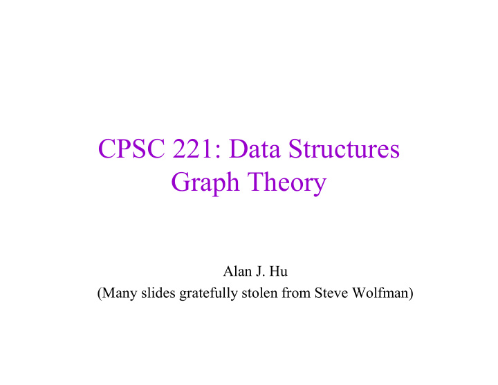 cpsc 221 data structures graph theory