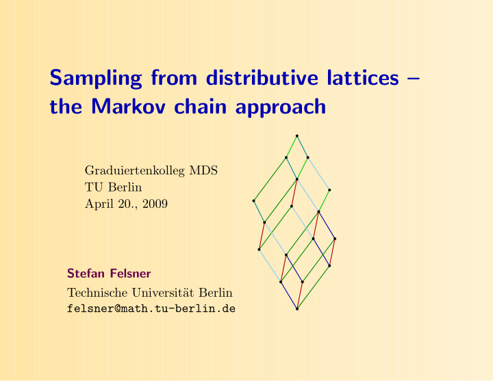 sampling from distributive lattices the markov chain