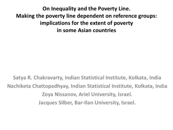 On Inequality and the Poverty Line.  Making the poverty line dependent on reference groups: