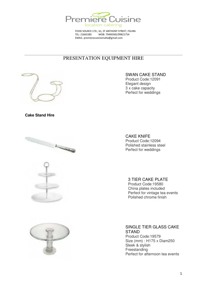 presentation equipment hire