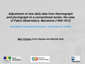 and pluviograph to a conventional series: the case  of Fabra Observatory, Barcelona (1904-1913)