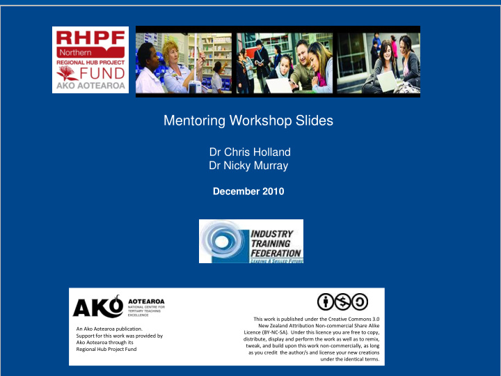mentoring workshop slides