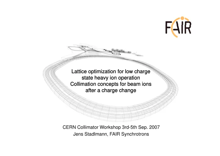 lattice optimization for low charge lattice optimization
