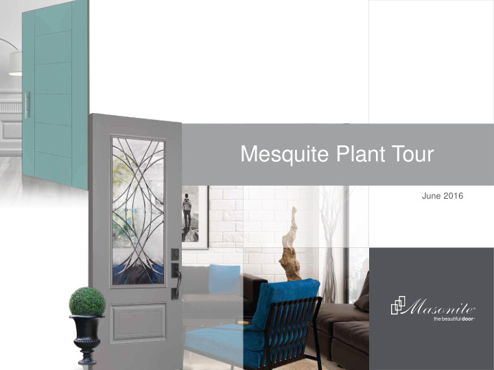 mesquite plant tour