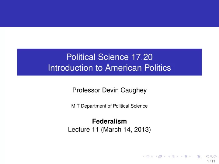 political science 17 20 introduction to american politics
