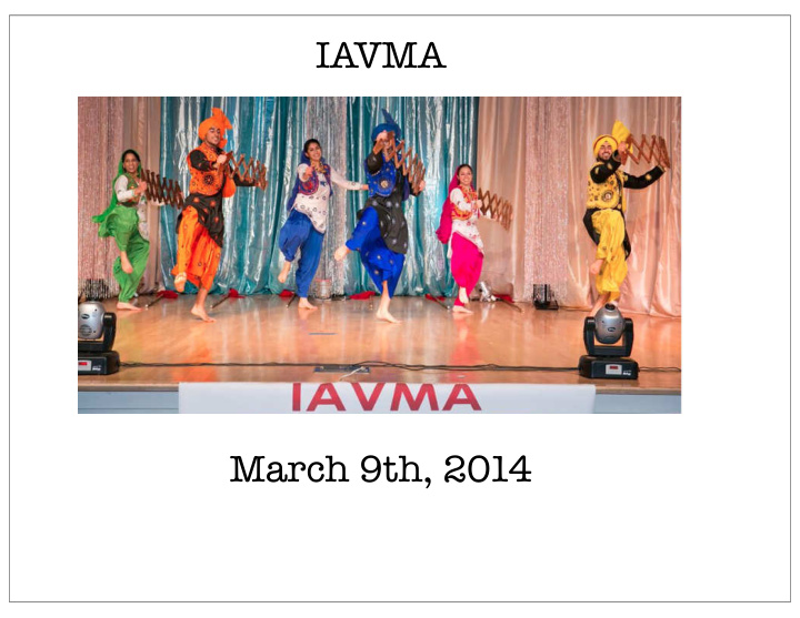 iavma march 9th 2014 bash halow