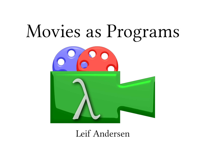 movies as programs